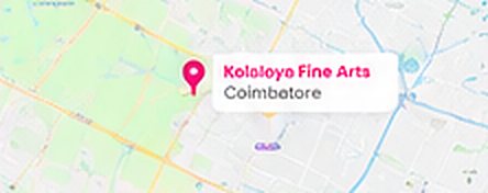 Map showing Kalalaya Fine Arts in Coimbatore